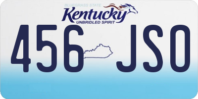 KY license plate 456JSO