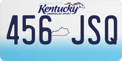 KY license plate 456JSQ