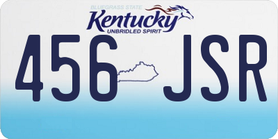 KY license plate 456JSR
