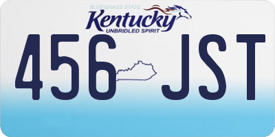 KY license plate 456JST