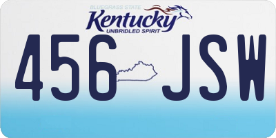 KY license plate 456JSW