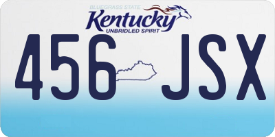 KY license plate 456JSX