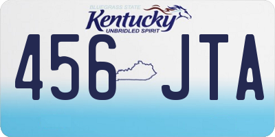 KY license plate 456JTA