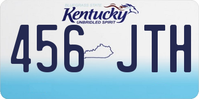 KY license plate 456JTH