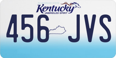KY license plate 456JVS