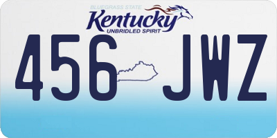 KY license plate 456JWZ