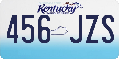 KY license plate 456JZS