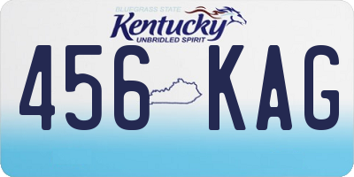 KY license plate 456KAG