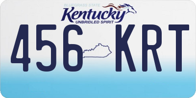 KY license plate 456KRT
