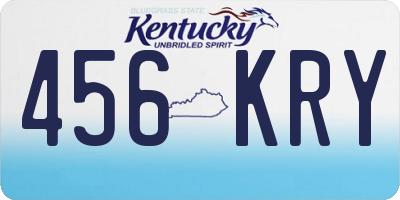 KY license plate 456KRY