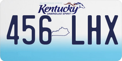 KY license plate 456LHX