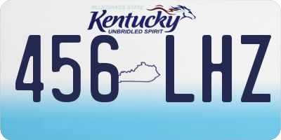 KY license plate 456LHZ