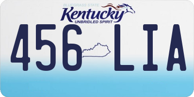 KY license plate 456LIA