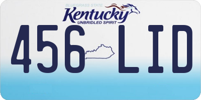 KY license plate 456LID
