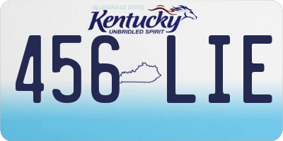 KY license plate 456LIE
