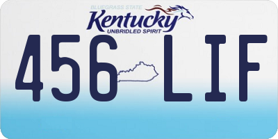 KY license plate 456LIF