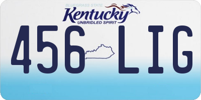 KY license plate 456LIG