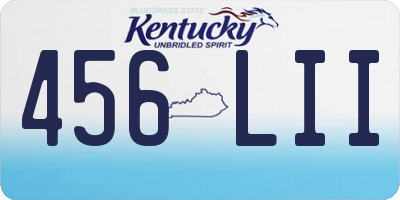 KY license plate 456LII