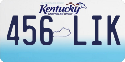 KY license plate 456LIK