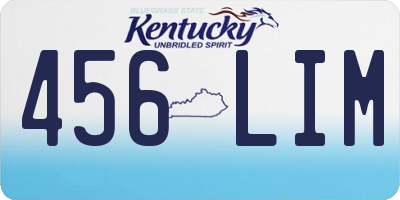 KY license plate 456LIM