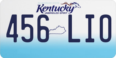KY license plate 456LIO