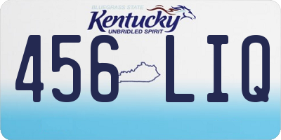 KY license plate 456LIQ