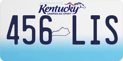 KY license plate 456LIS