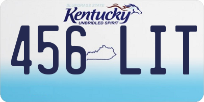 KY license plate 456LIT