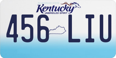 KY license plate 456LIU