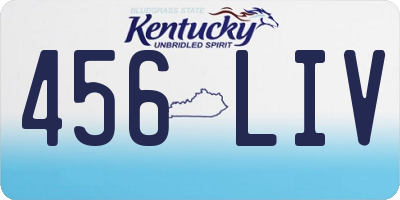 KY license plate 456LIV