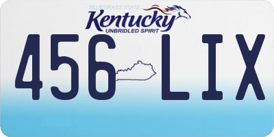 KY license plate 456LIX
