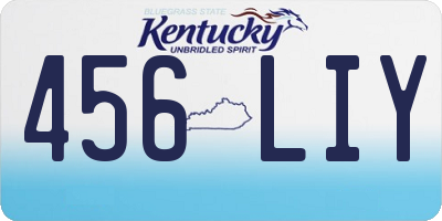 KY license plate 456LIY