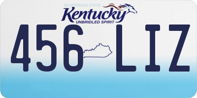 KY license plate 456LIZ