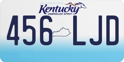 KY license plate 456LJD