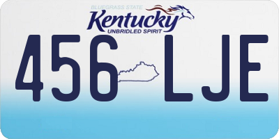 KY license plate 456LJE