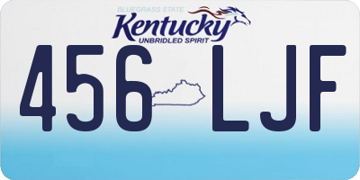 KY license plate 456LJF