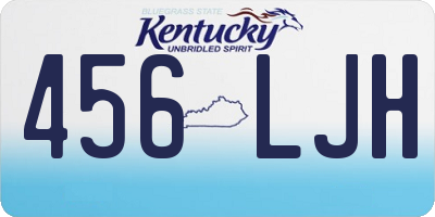 KY license plate 456LJH