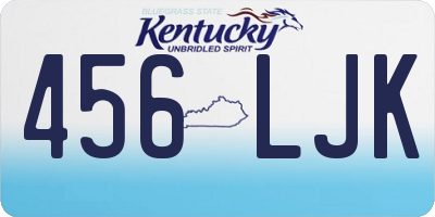 KY license plate 456LJK