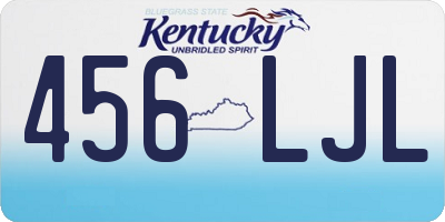 KY license plate 456LJL