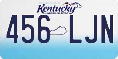 KY license plate 456LJN