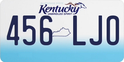 KY license plate 456LJO