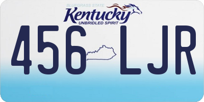 KY license plate 456LJR