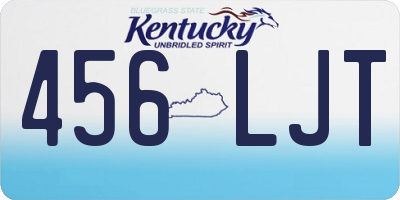 KY license plate 456LJT