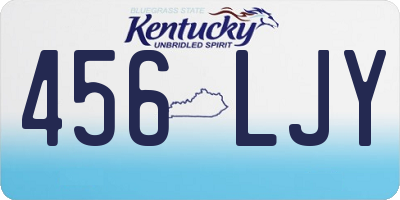 KY license plate 456LJY