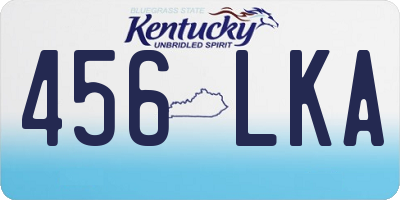 KY license plate 456LKA