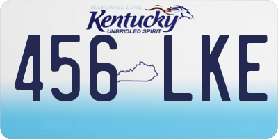 KY license plate 456LKE