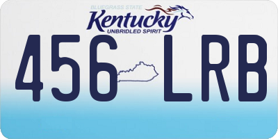 KY license plate 456LRB