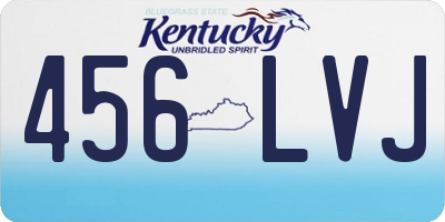 KY license plate 456LVJ