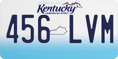 KY license plate 456LVM
