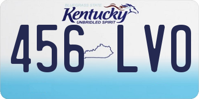 KY license plate 456LVO